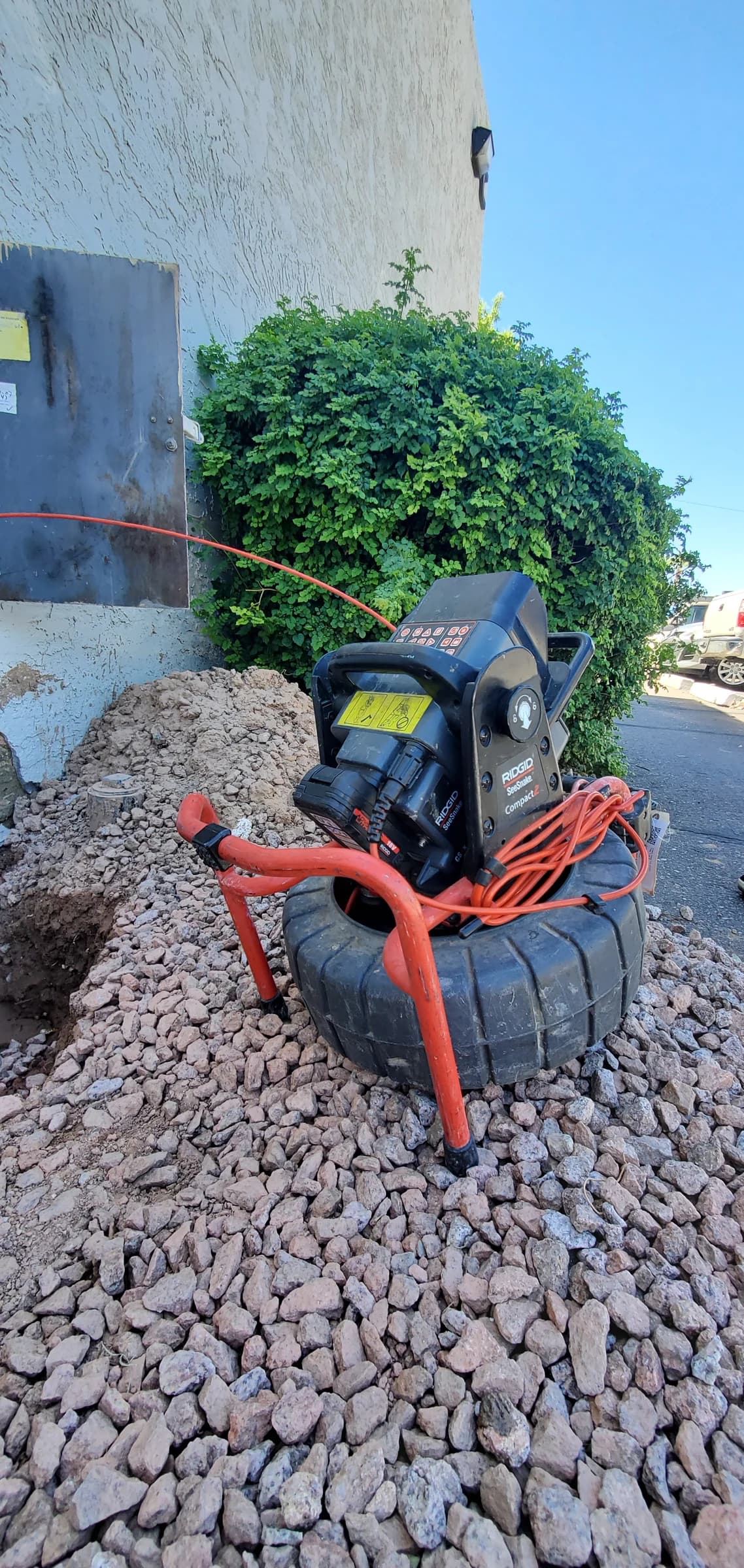 Camera work at an outdoor cleanout — $99, and you see the footage.