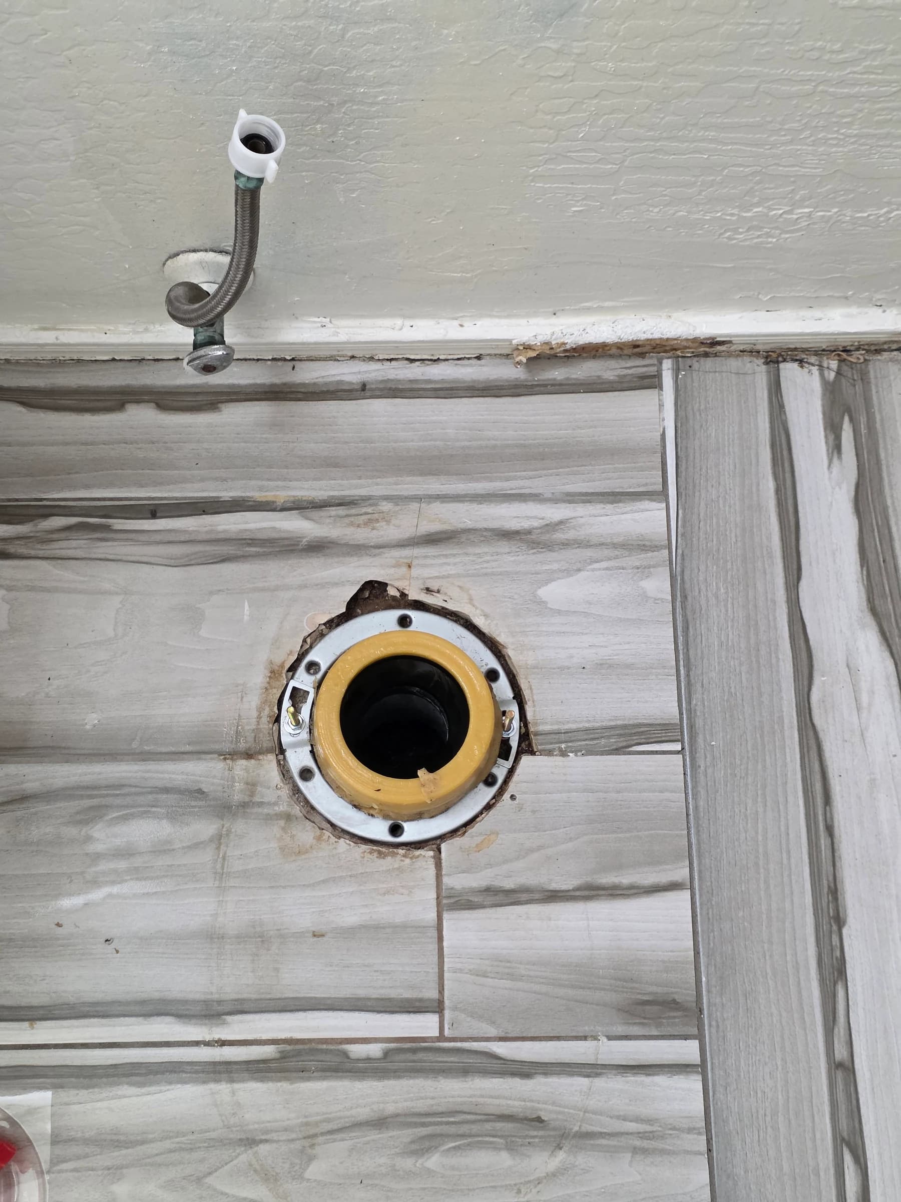 After: Broken flange rebuilt with new bolts and ring. $289.